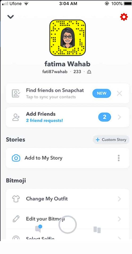 Configurar o seguimento do perfil do Snapchat